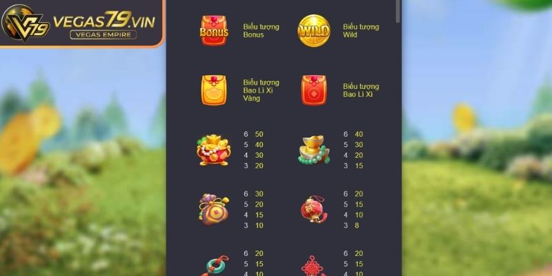 Cây Tài Vượng Vegas79 – Game Nổ Hũ May Mắn Bất Tận 2 Biểu tượng Wild thưởng hấp dẫn