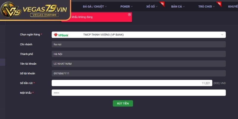 Rút Tiền Vegas79 – Nhận Thưởng Dễ Dàng Xử Lý Minh Bạch 3 Lưu ý khi giao dịch cần biết